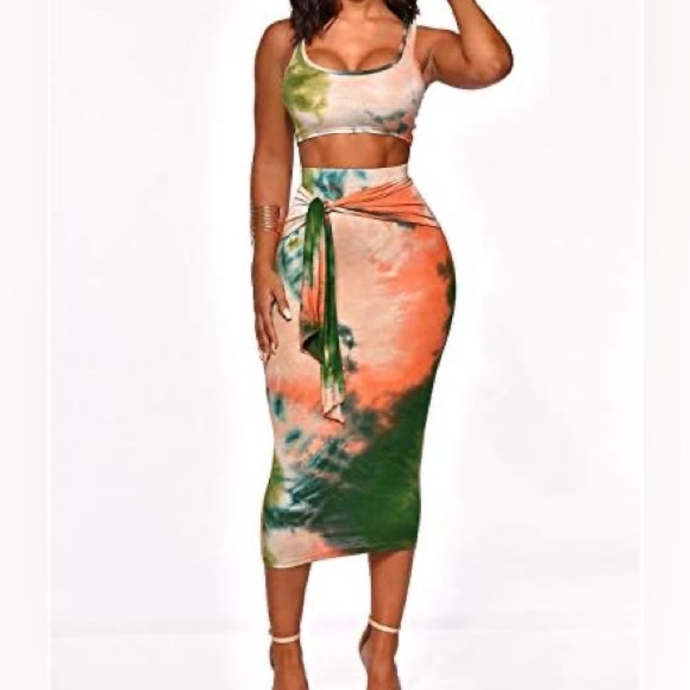Tie Dye Skirt Set